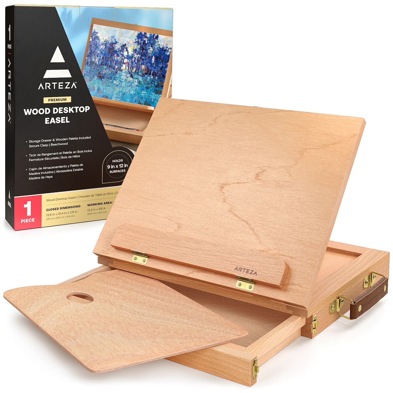 Arteza® Adjustable Wood Desktop Table Easel with Drawer